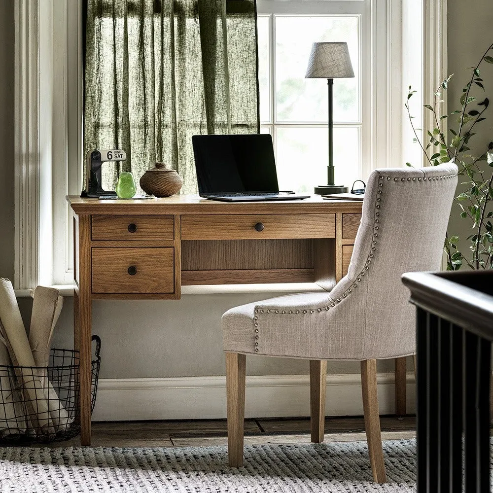 Winchcombe Bow-Front Dressing Table - Oiled Oak