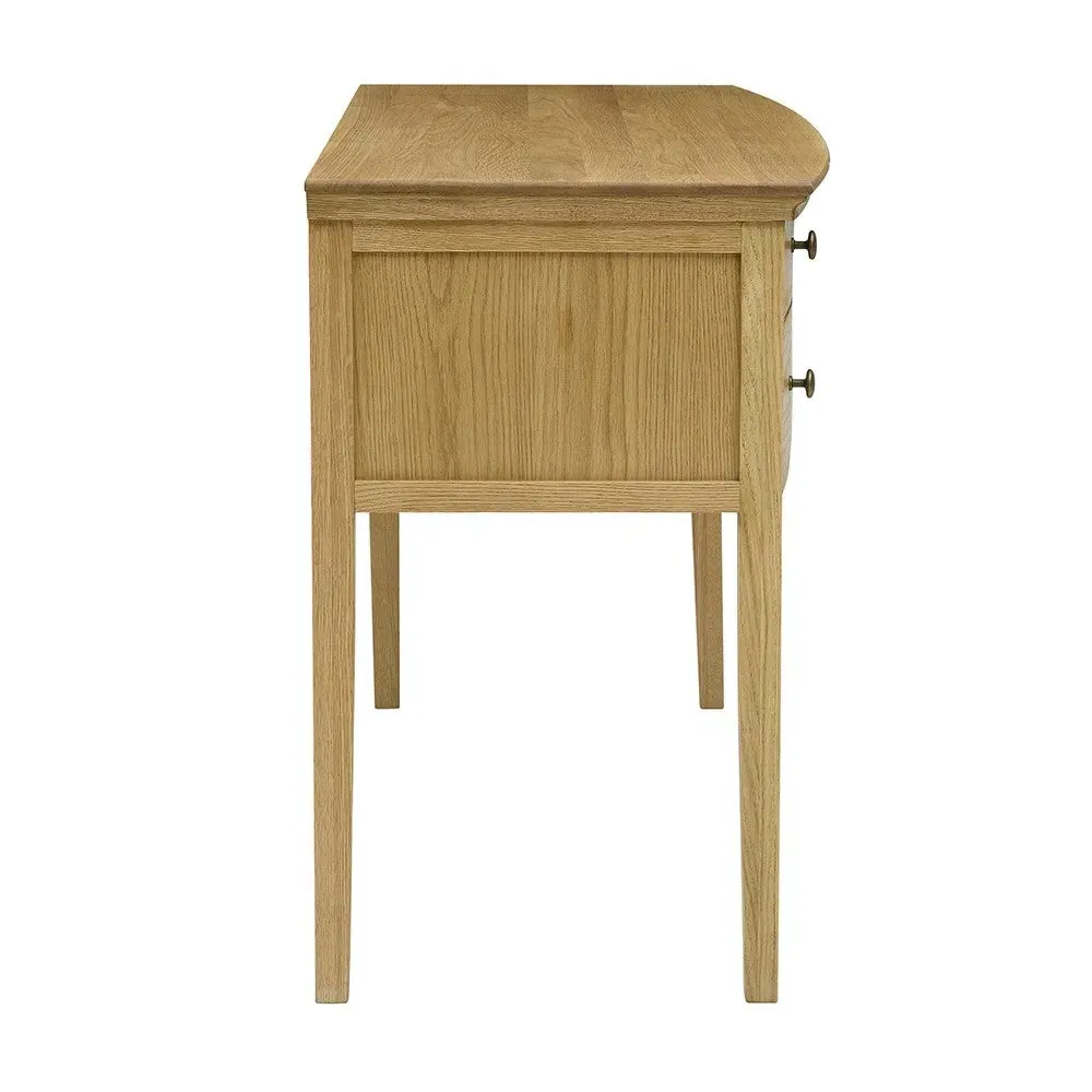 Winchcombe Bow-Front Dressing Table - Oiled Oak