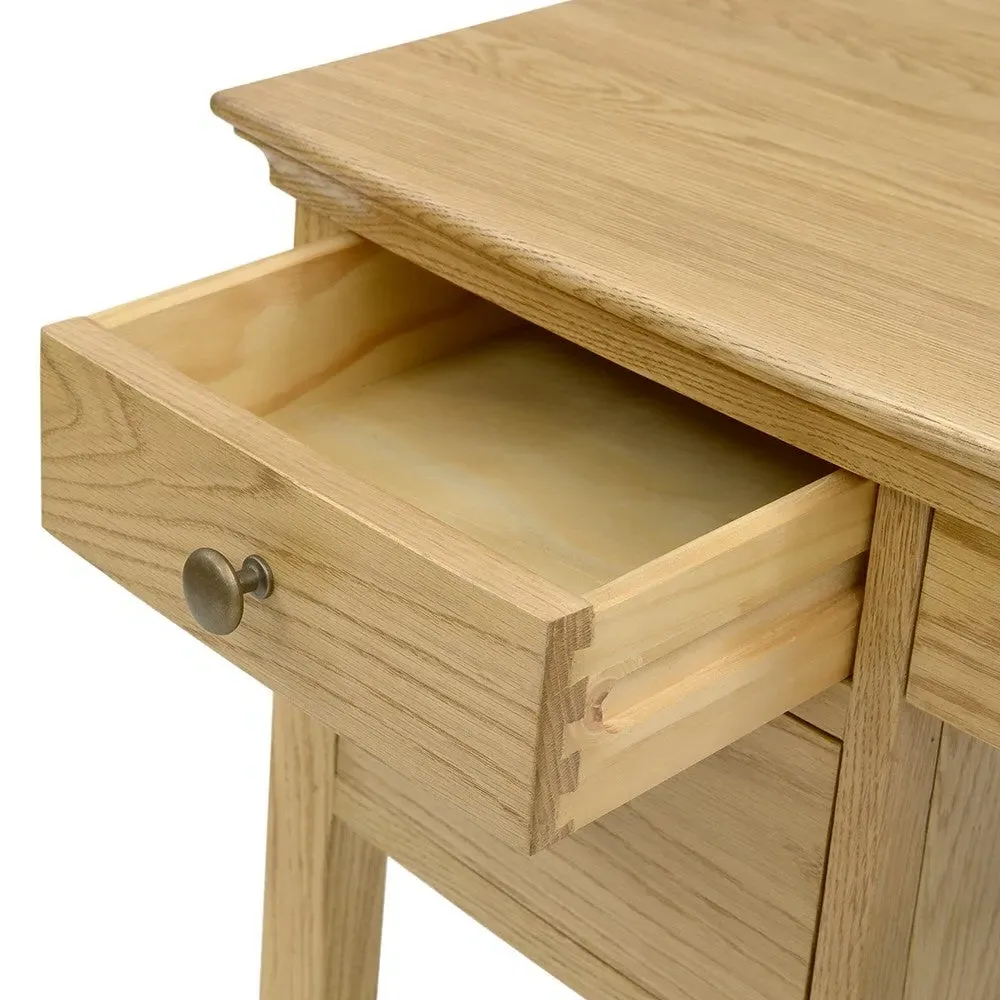 Winchcombe Bow-Front Dressing Table - Oiled Oak