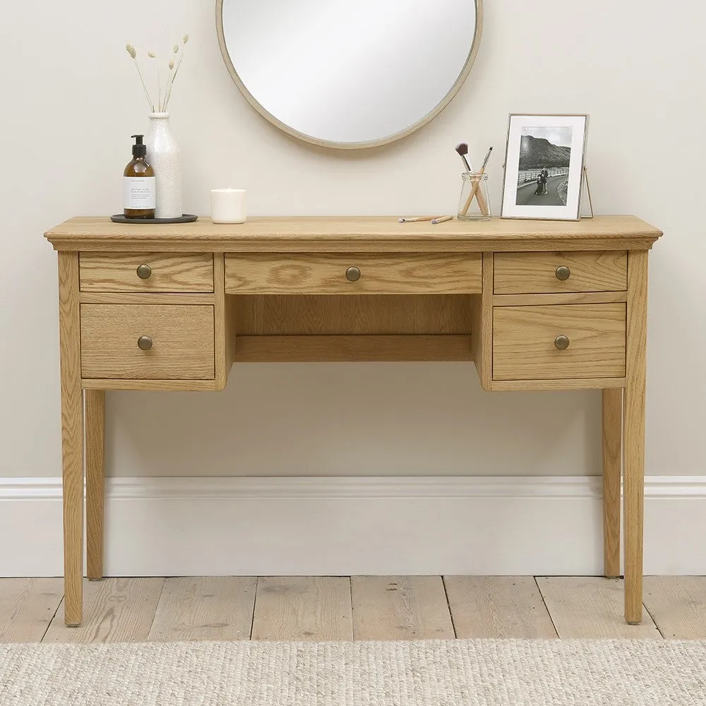 Winchcombe Bow-Front Dressing Table - Oiled Oak image