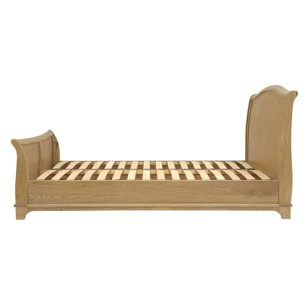 Winchcombe Double Sleigh Bed - Oiled Oak