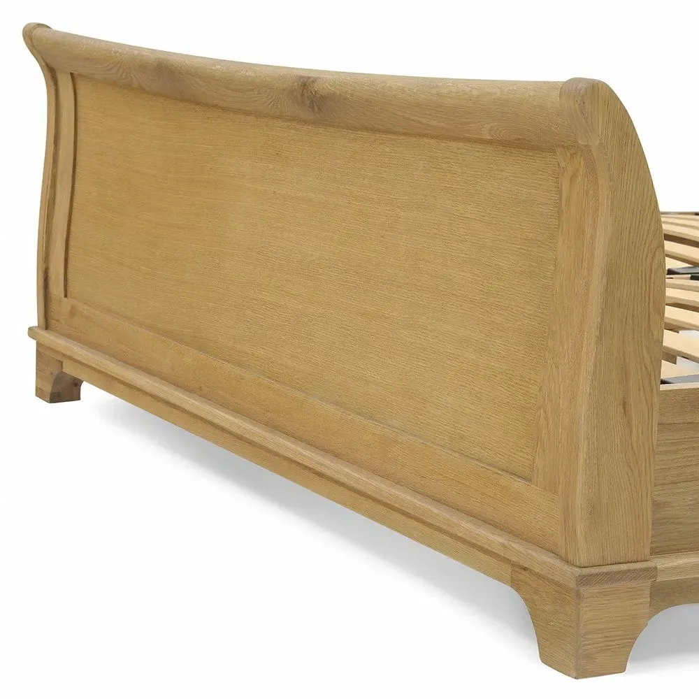 Winchcombe Double Sleigh Bed - Oiled Oak