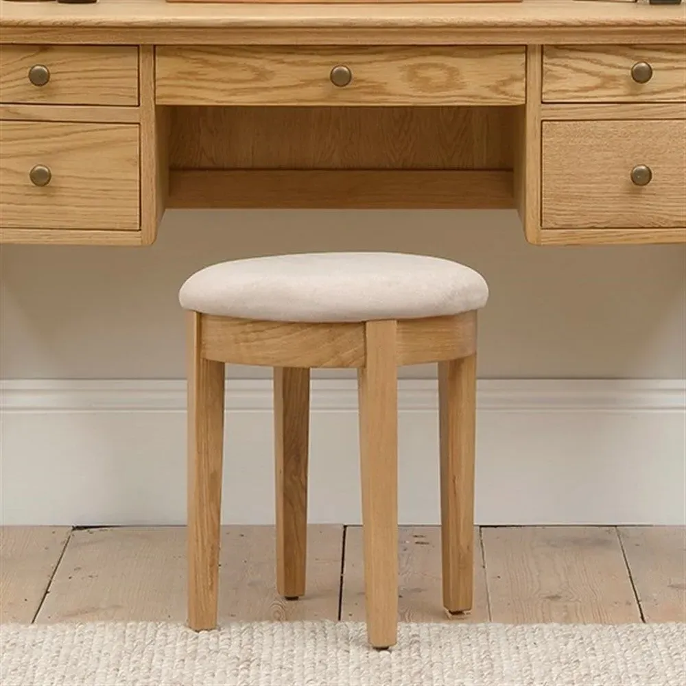 Winchcombe Dressing Table Stool - Oiled Oak