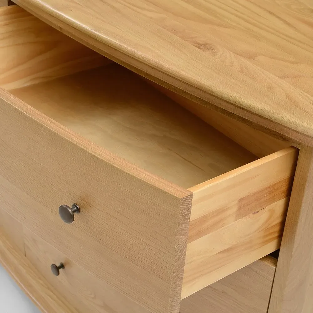 Winchcombe Low and Wide 6 Drawer Chest - Oiled Oak