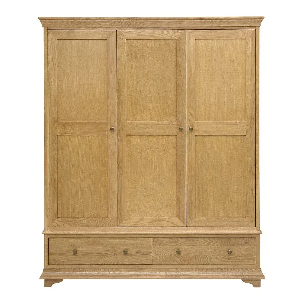 Winchcombe Triple Wardrobe - Oiled Oak