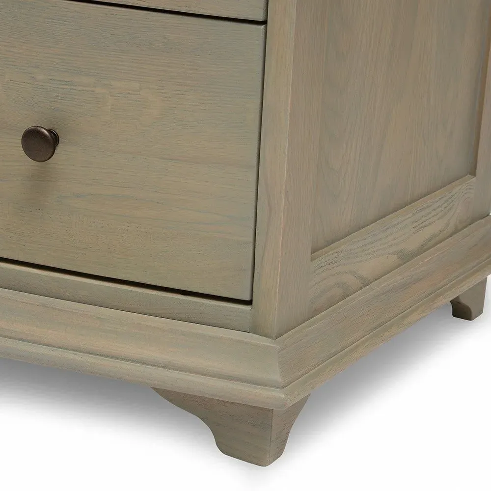 Low Wide 6 Drawer Chest - Brown, Oak