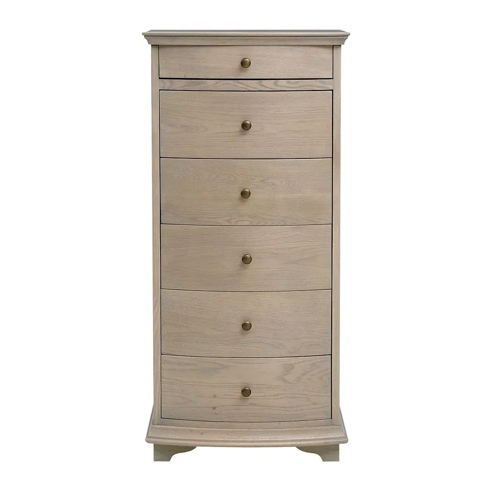 Vanity Tallboy with Storage - Smoked Oak