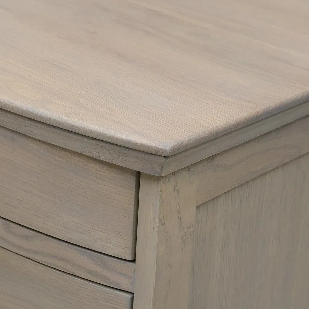 Vanity Tallboy with Storage - Smoked Oak