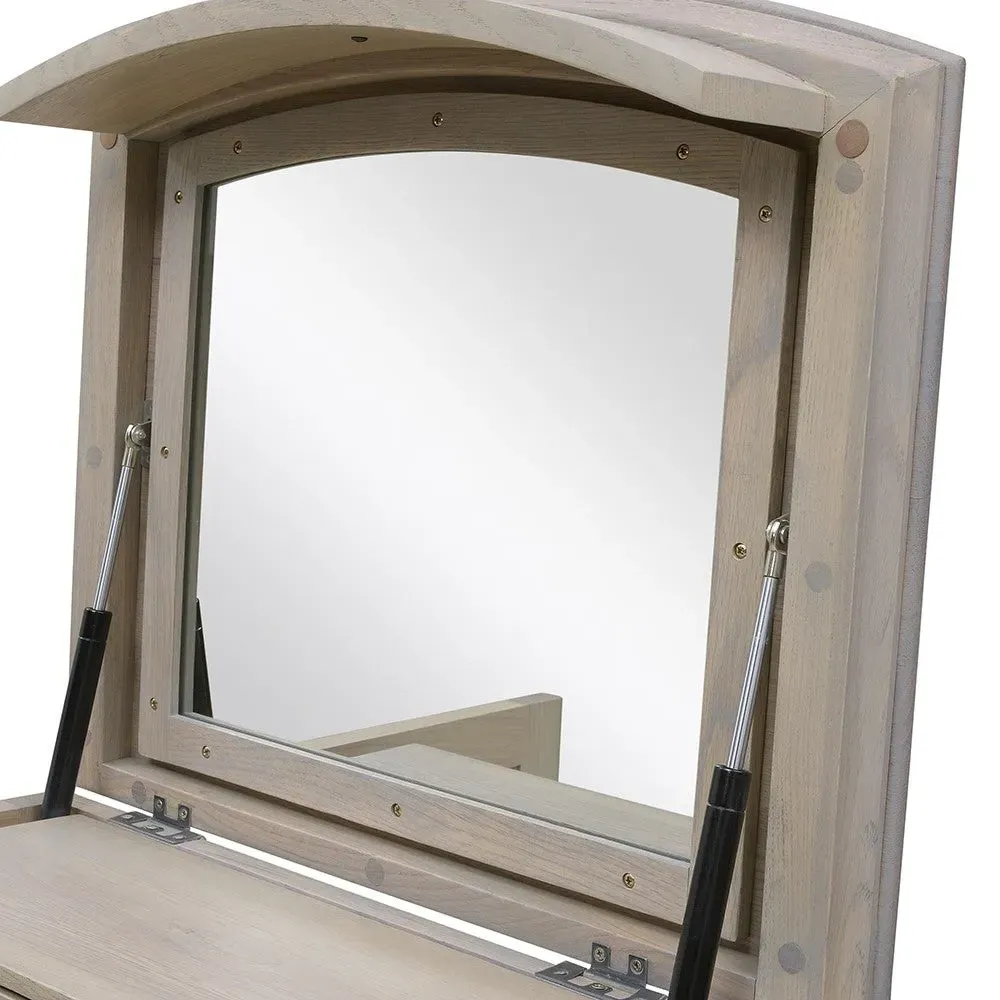 Vanity Tallboy with Storage - Smoked Oak