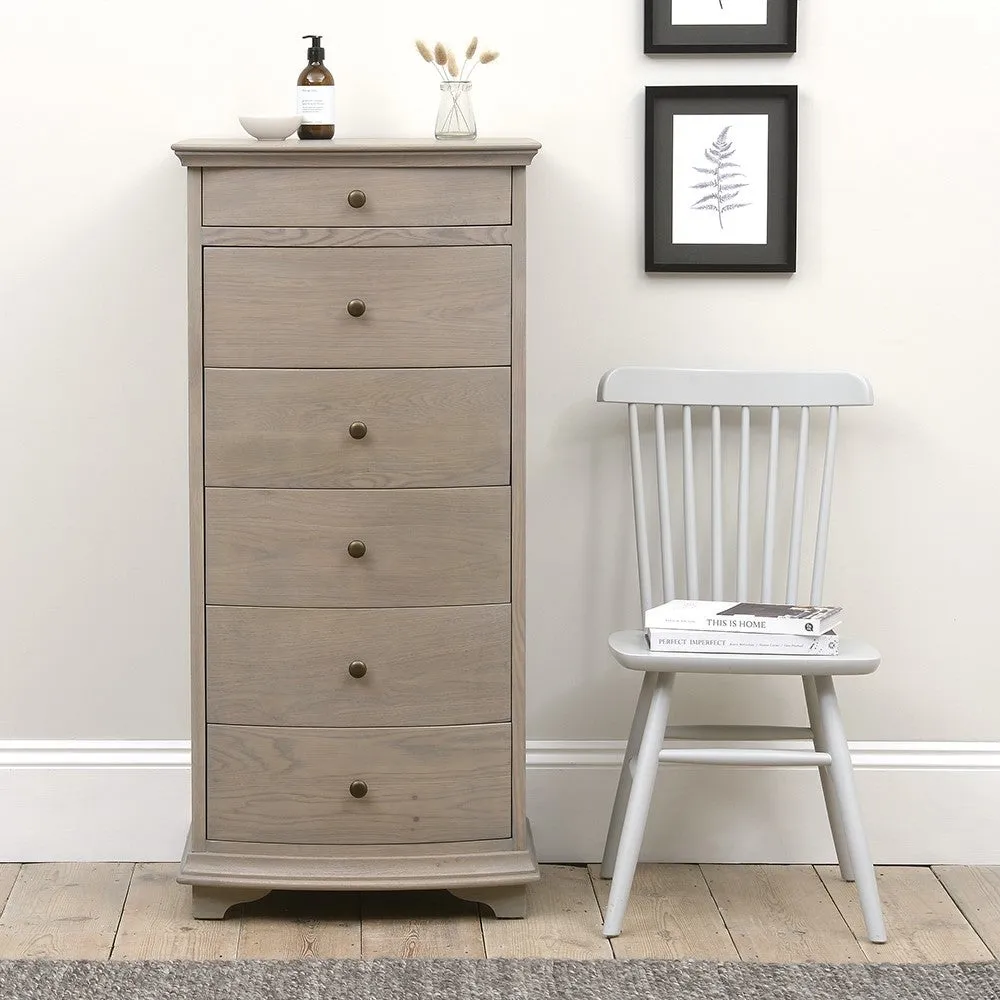 Vanity Tallboy with Storage - Smoked Oak