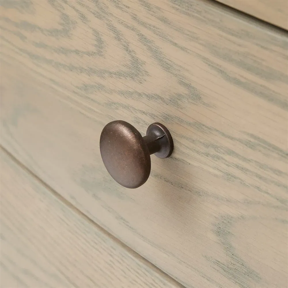 Wide 3 Drawer Bedside Table - Brown, Oak