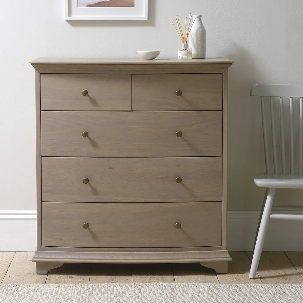 Winchcombe 5 Drawer Chest with Soft-Close - Smoked Oak