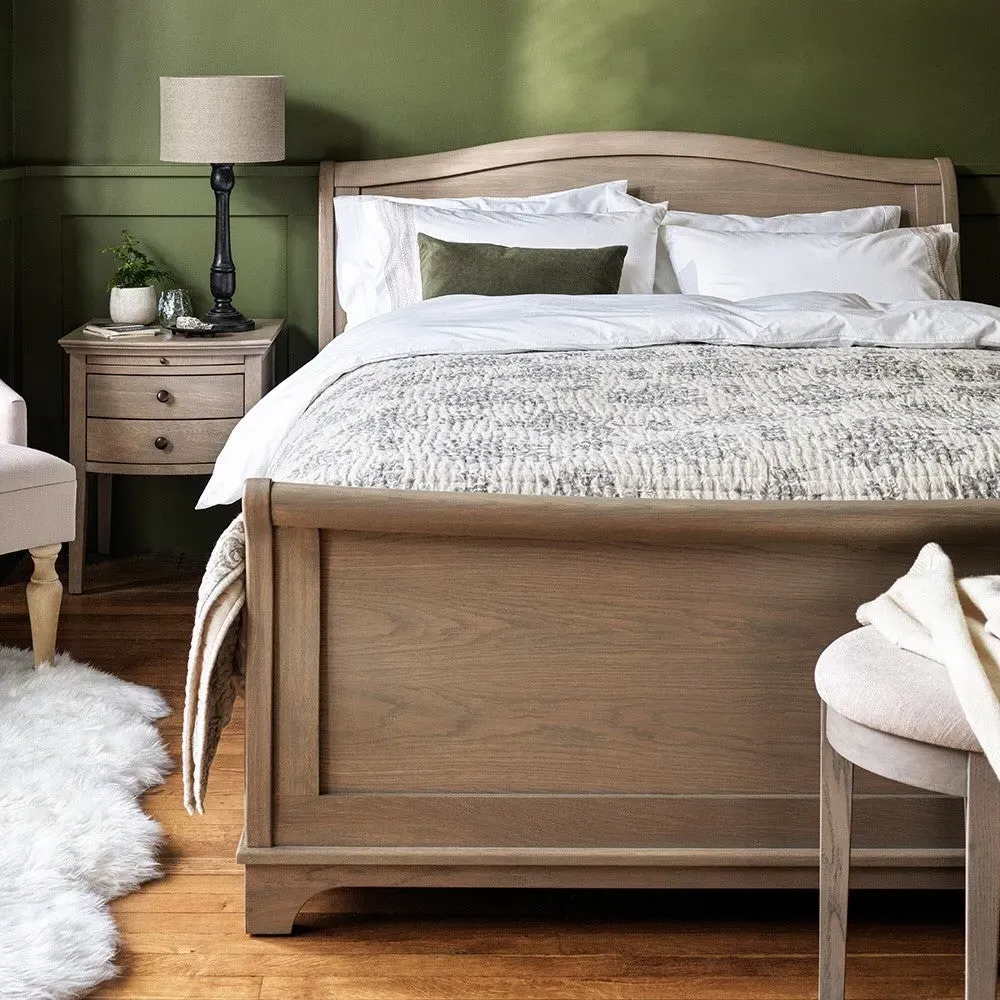 Winchcombe Double Sleigh Bed - Smoked Oak image