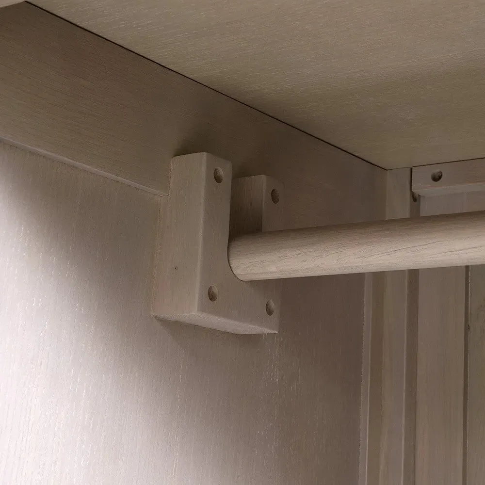 Winchcombe Double Wardrobe with Drawer - Smoked Oak