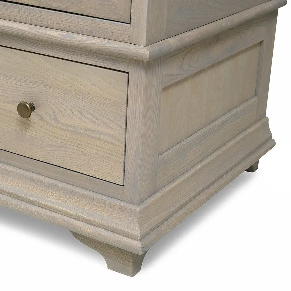 Winchcombe Double Wardrobe with Drawer - Smoked Oak