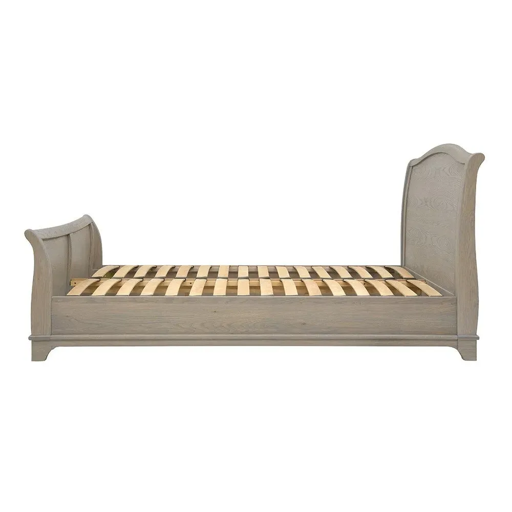 Winchcombe King Size Sleigh Bed - Smoked Oak