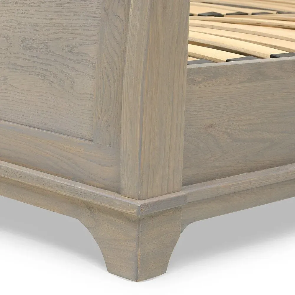 Winchcombe King Size Sleigh Bed - Smoked Oak
