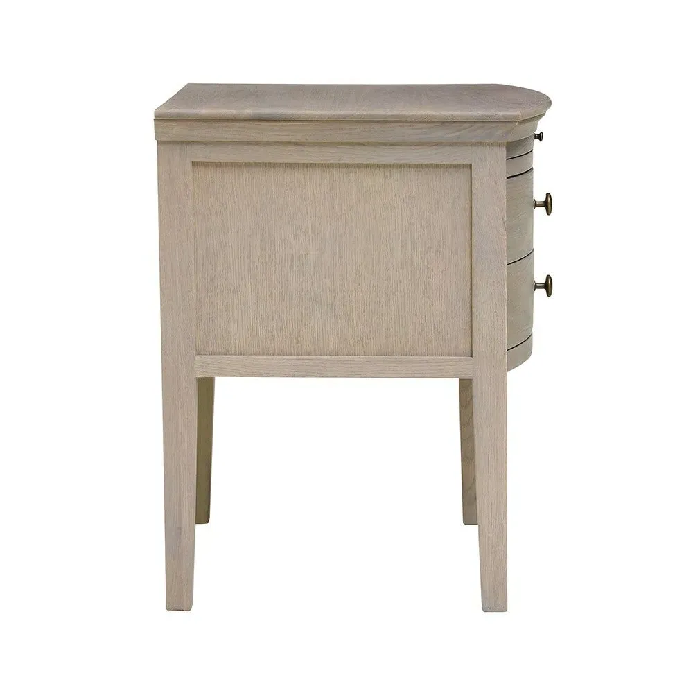 Winchcombe Set of 2 Nightstands with Pull-Out Tray - Smoked Oak