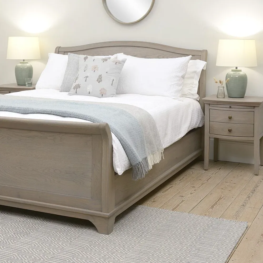 Winchcombe Super King Sleigh Bed - Smoked Oak