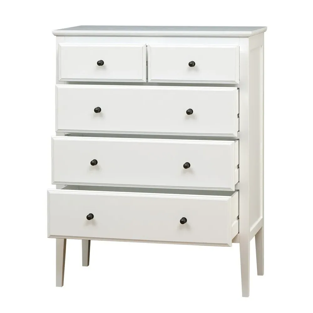 5 Drawer Chest - White
