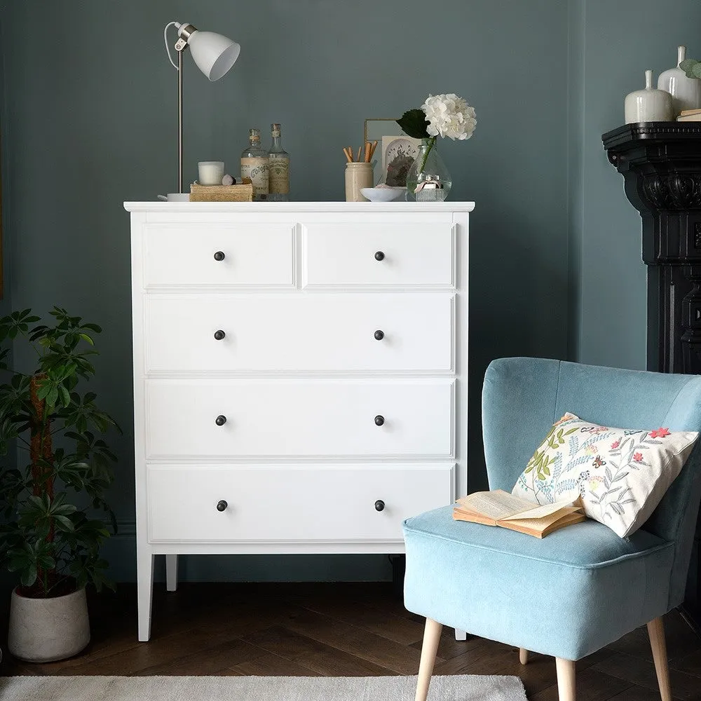 5 Drawer Chest - White