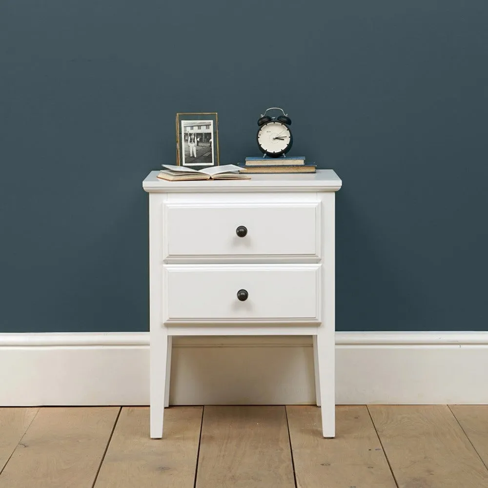 Bedside Table with Storage - White image