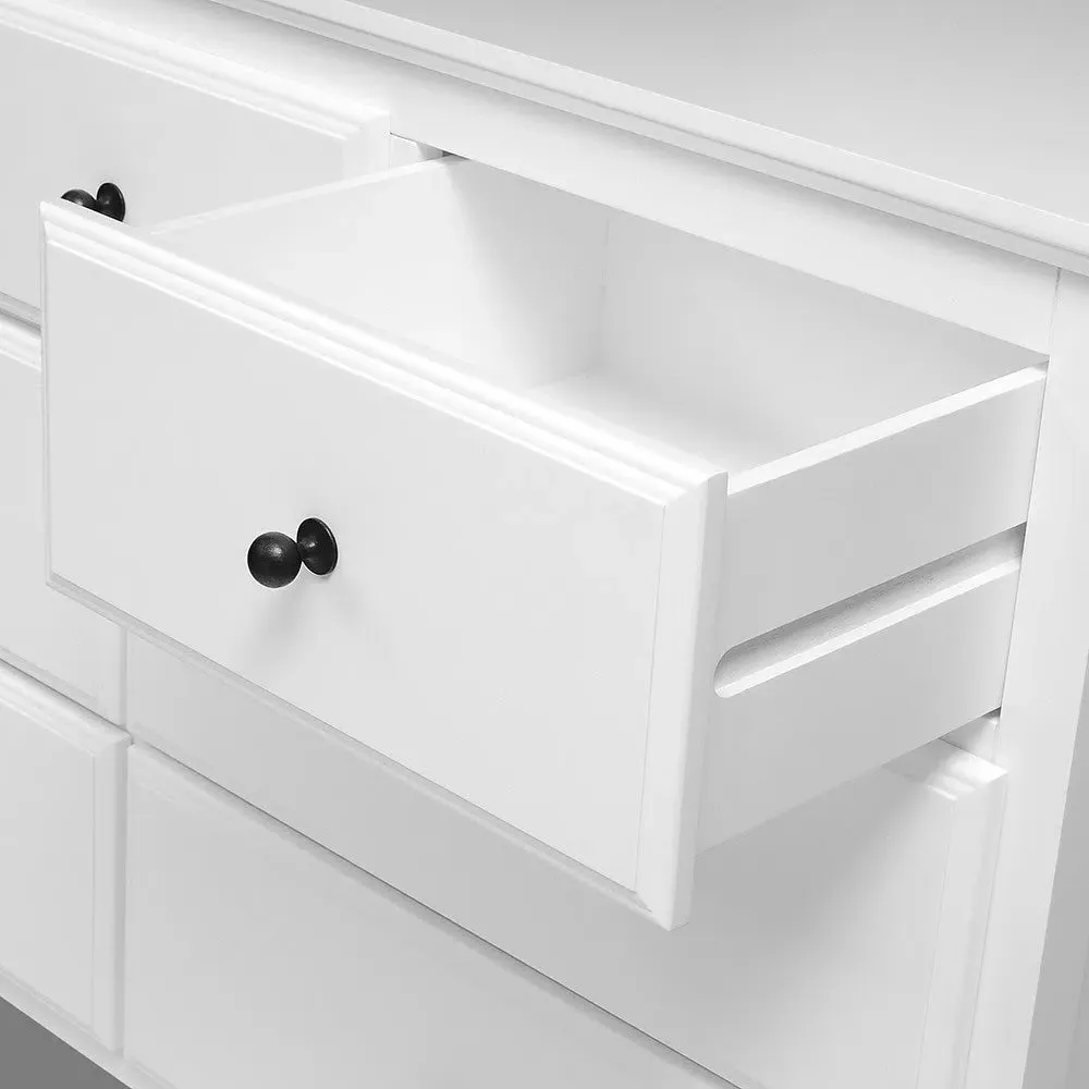 Low Wide Chest of Drawers - White