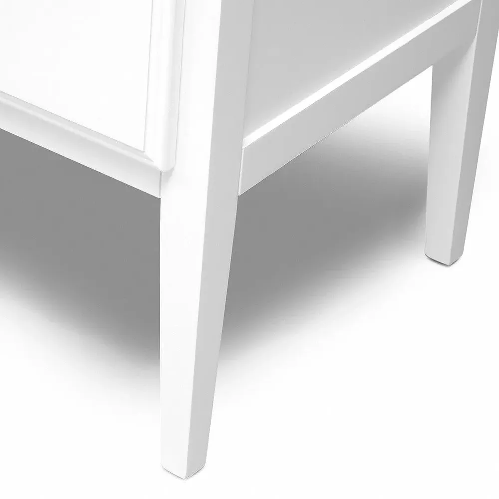 Low Wide Chest of Drawers - White