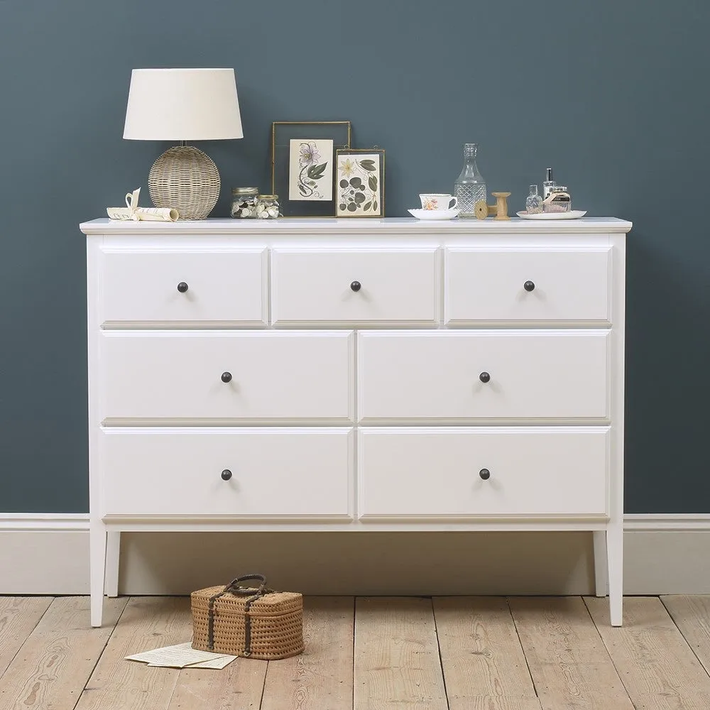 Low Wide Chest of Drawers - White