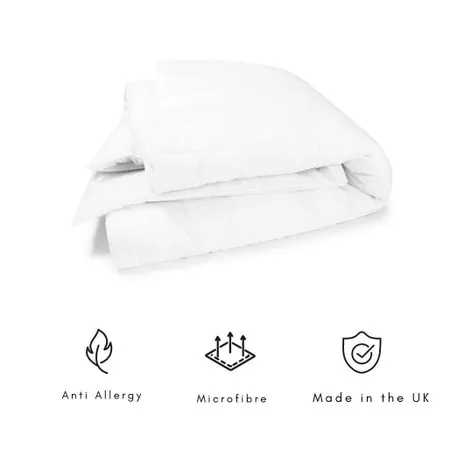 Microfibre 10.5 Tog Duvet - White, Polyester product