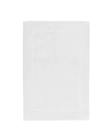 700 GSM Picture Frame Bath Mat - White, Cotton product