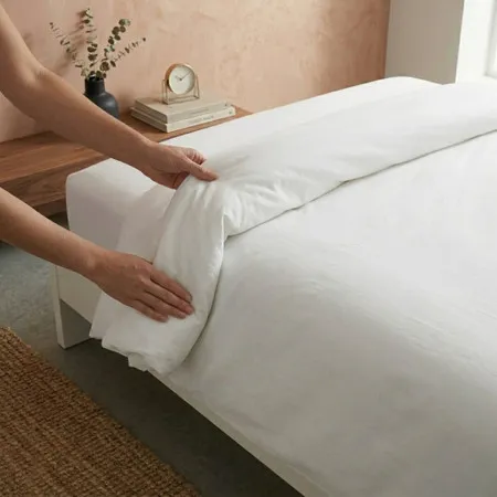 120 Thread Count Duvet Cover - White, Cotton product