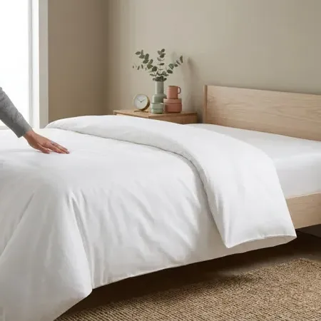 300TC Cotton Sateen Duvet Cover Set - White product
