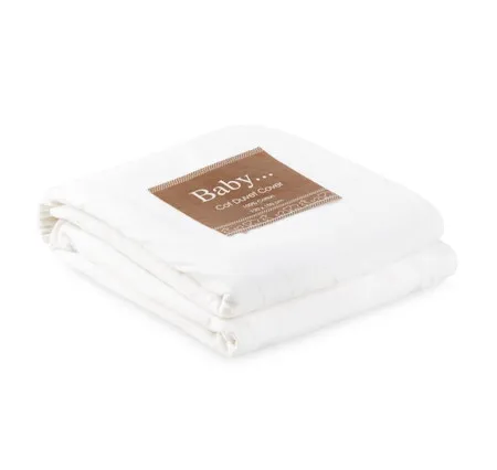 Baby Cot Bed Knit Duvet Cover - White, Cotton product