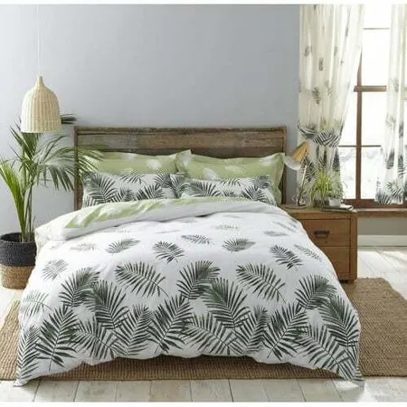 Charlotte Thomas Fern Printed Duvet Cover Set - Green, Polycotton product