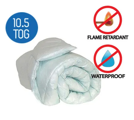 Waterproof FR Duvet 10.5 Tog - Green Tint, Polypropylene product