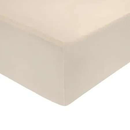 4ft Fitted Sheet Easy Care - Cream, Polycotton image