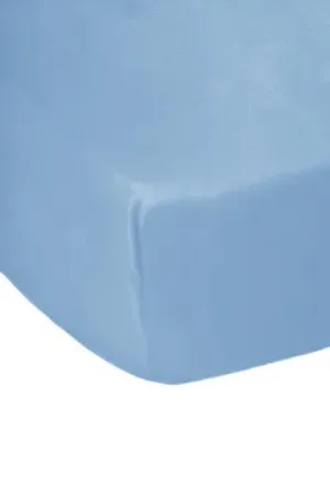 Double Fitted Sheet Easy Care - Light Blue