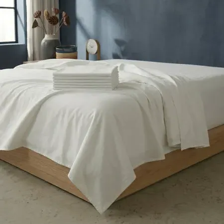 144TC Cotton Flat Sheet - White product