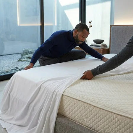 Double Flat Sheet Flame Retardant BS 7175 - White, Polyester product