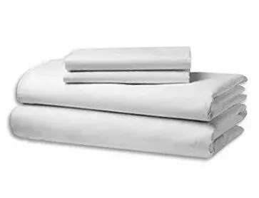 Single Flat Sheet 200 Thread Count - White, Percale Cotton product