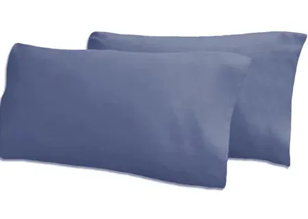 Envelope Pillowcases - Light Blue, Polycotton