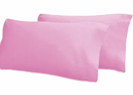 Envelope Pillowcases - Light Pink, Polycotton
