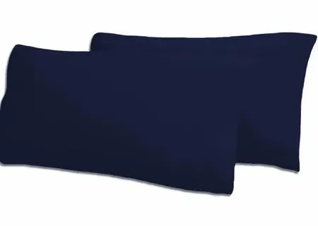 Envelope Pillowcases - Navy, Polycotton