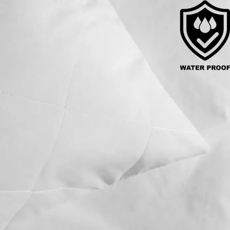 Quilted Waterproof Pillow Protector - White product