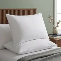 Sateen Stripe Pillowcases - White, Microfibre alternate view