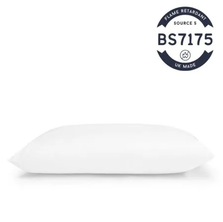 Flame Retardant Standard Pillow - White, Hollowfibre Polyester product
