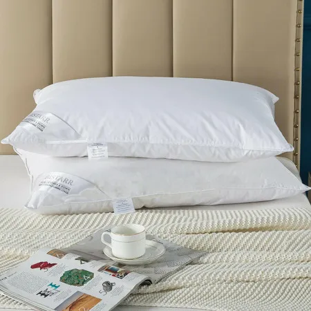 Hungarian Goose Feather & Down Pillow - White, Cotton product