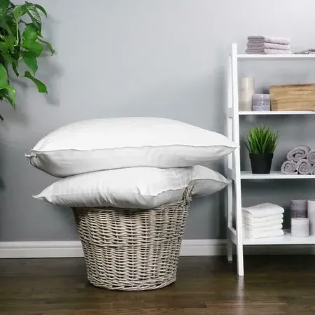 Satin Stripe Hotel Pillow - White product