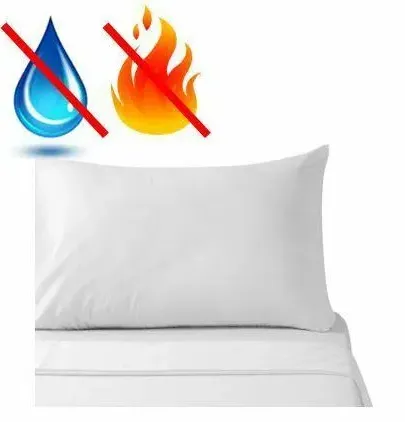 Waterproof Flame Retardant Standard Pillow - White, PU product
